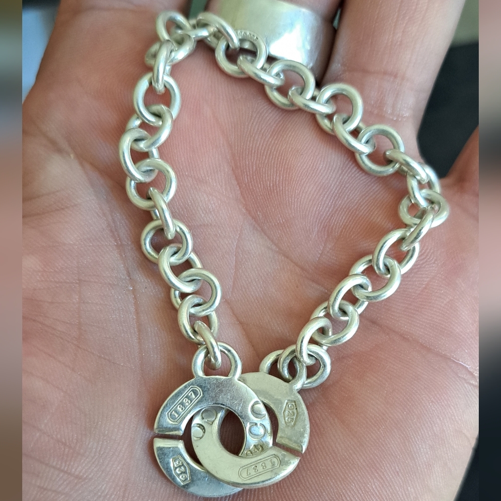 *SOLD* Tiffany & Co 1837 Interlocking Circle Bracelet 925 Sterling Silver